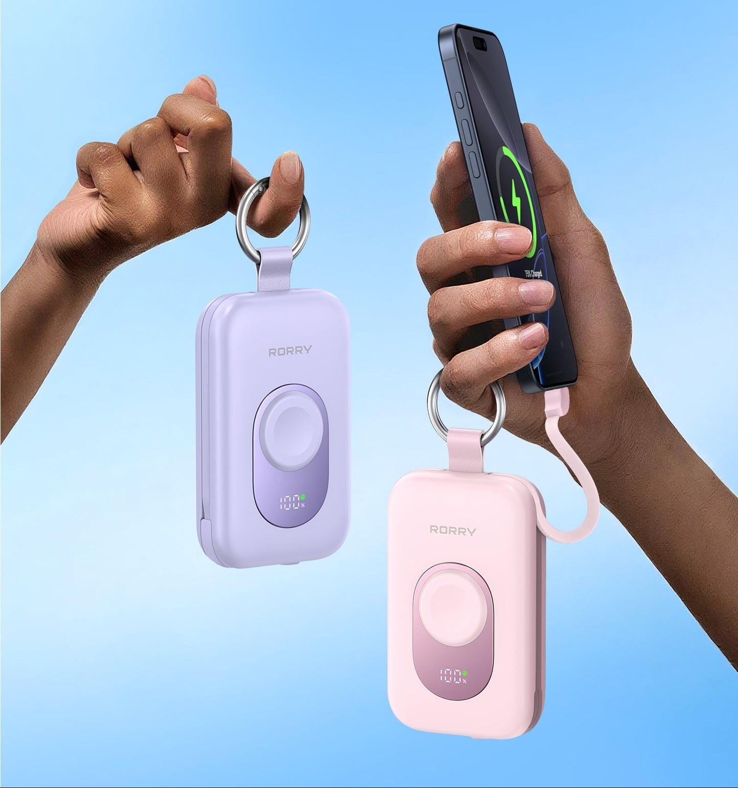 ARORY 10000mAh Portable Charger Keychain Power Bank 20W
